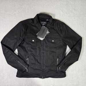 Harley Davidson Men Large Layering System Trucker Riding Jacket Black 98124-23VM